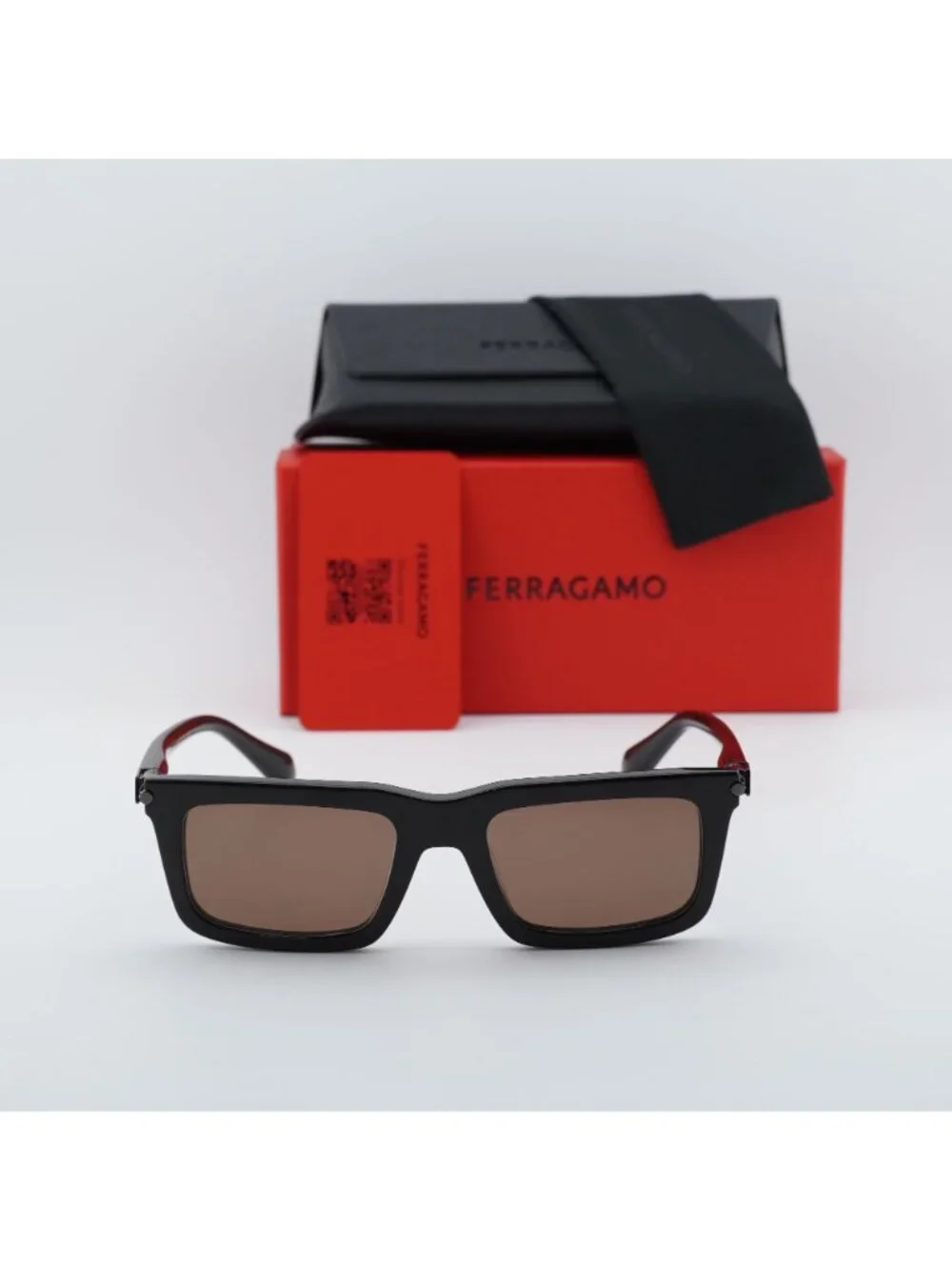 Salvatore Ferragamo SF2015S 210 Rectangle Sunglasses - Brown
